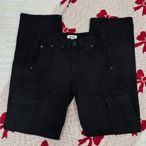Garage Black Straight Cargo Pants – Size 0